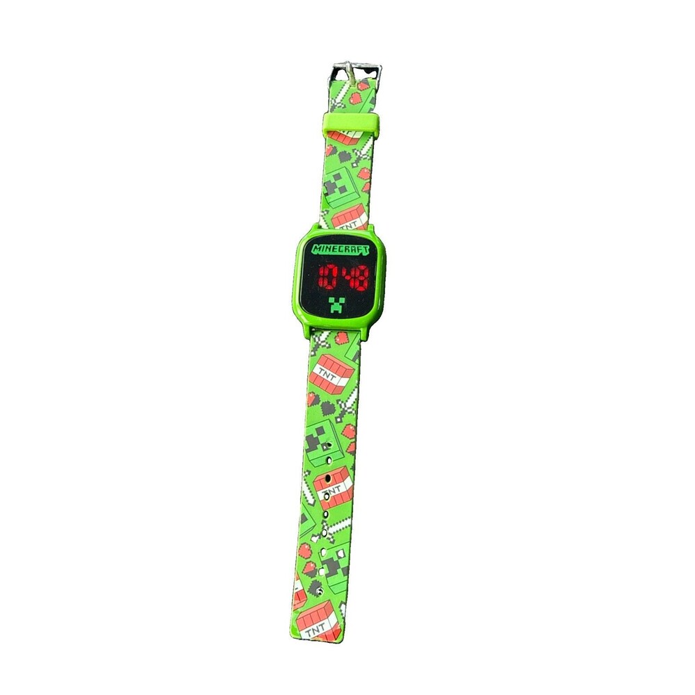 Minecraft Kids LED Digital Touchscreen Watch Green Creeper TNT Mojang Works